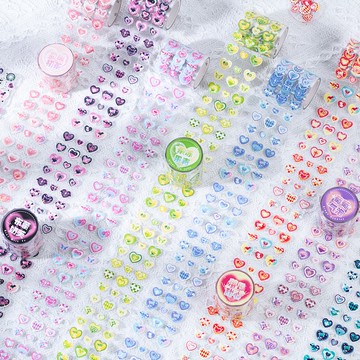 ❤NANI❤【分裝】心怦怦放送② 分裝膠帶紙膠帶可愛鐳射咕咕貼紙手賬素材