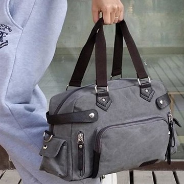 男包包英倫帆布包大包休閑手提包單肩斜挎包男士旅行包大容量橫款