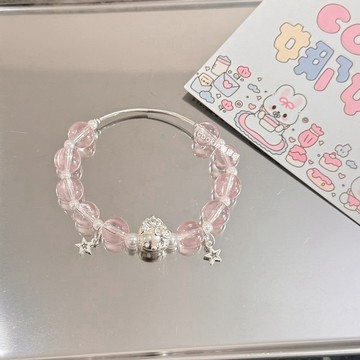 ✨壹灣出貨✨你會喜歡公主味的kitty嘛~今天的kitty頭是公主味的哦 琉璃手鏈 G2ML