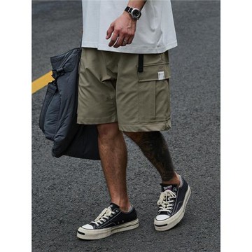 Broshood 25ss 日系寬松品牌經典定番八口袋休閑工裝短褲五分褲男