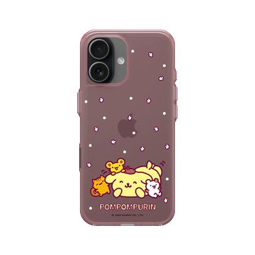 iPhone 17 Clear (相機按鈕) 晶醺玫 - 三麗鷗-布丁狗30週年 PomPomPurin (30th Anniversary) - 一起玩耍