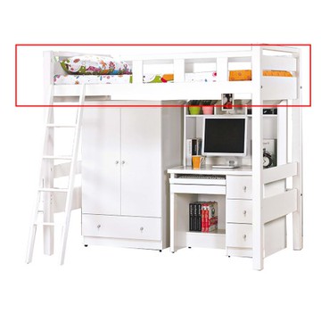 現代風佐伊白色高架床（不含書桌+衣櫃）