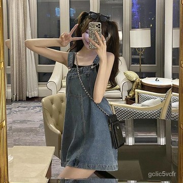 牛仔背帶裙 女裝 小個子連衣裙 可愛裙子 韓版裙子 小個子背帶裙  連衣裙 牛仔弔帶短裙 背帶裙 牛仔裙 韓版裙子 短裙