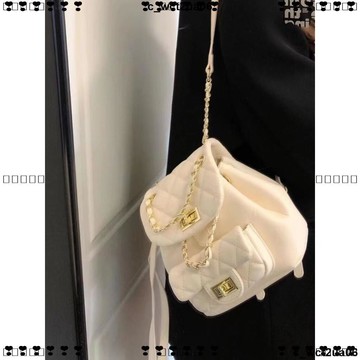 超實惠 四新款雙肩包 小香風休閑百搭高級韓版菱格背包 雙肩包 後背包 單肩包 背包