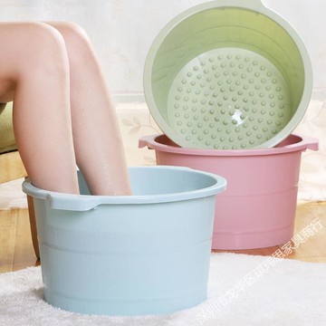 促銷泡腳桶高深桶過小腿深按摩足浴盆家用泡腳盆足浴桶塑料洗腳盆洗腳