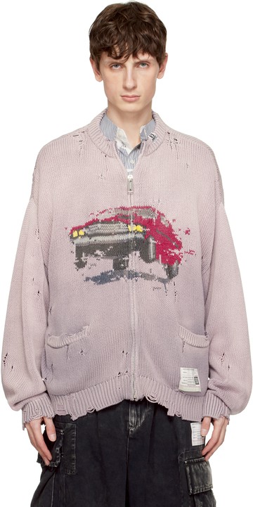 Maison MIHARA YASUHIRO 粉色 Car Jacquard Knit 开衫