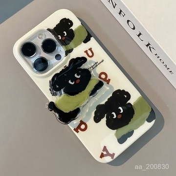 ✨限時下殺✨羊羊適用15promax手機殻14/16適用iPhone13卡通12/78p小黑XR/xs