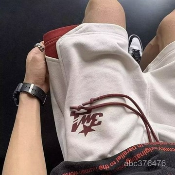 美式休閒短褲運動褲男新款夏季薄款高街潮牌拼接五分寬鬆褲子