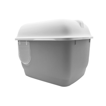 【台灣現貨 直接免運】全罩長廊式貓砂盆 大空間 落砂走廊設計 回收貓掌夾帶貓砂 上掀式頂蓋 清掃方便 贈送貓鏟