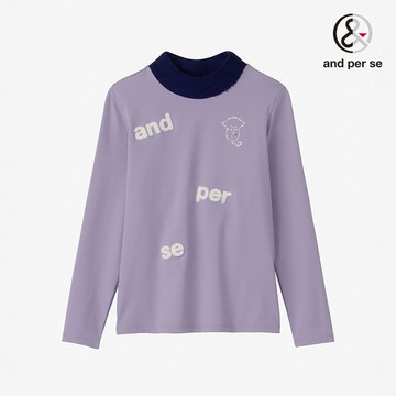 【and per se】女款紫色保暖彈性親膚長袖立領球衫 DLS212N1