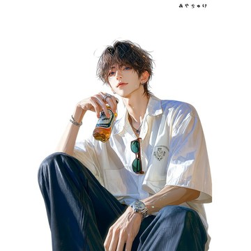 【8 月新品】07-137-0046 人物貼紙 簡約夏日男孩