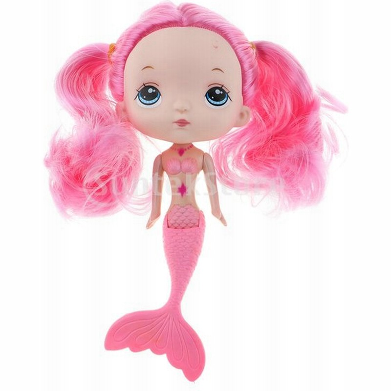 子供のギフトのためのピンクの髪風呂のおもちゃが付いている17cmの方法水泳の人魚の人形 通販 Lineポイント最大0 5 Get Lineショッピング