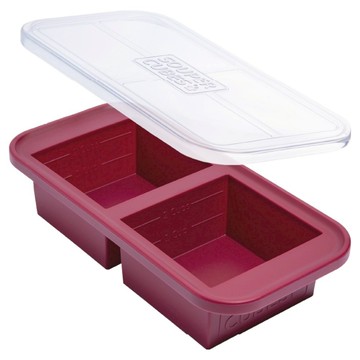 SOUPER CUBES 多功能食品級矽膠保鮮盒  1個  29.5 x 14.5 x 6.4cm  紅色