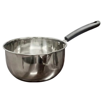 TU 良品 單把湯鍋 18cm 導熱快 受熱平均 鴨嘴設計 倒湯不溢出 把手勾孔設計 收納方便  不鏽鋼 銀色  1個