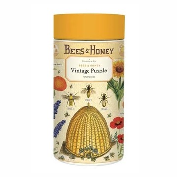 CAVALLINI&CO. 復古拼圖套裝 1000片 70 x 55cm  蜜蜂與蜂蜜 黃色系  1個