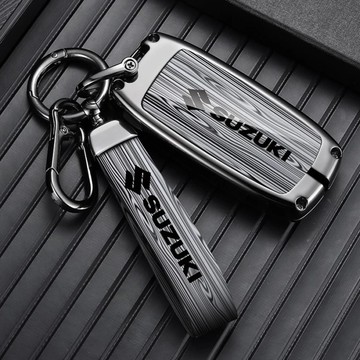 ✨免運 Suzuki鈴木木紋皮革鑰匙套 汽車鑰匙圈 SWift/VitaraALto/Jimny 高檔合金鑰匙圈扣環