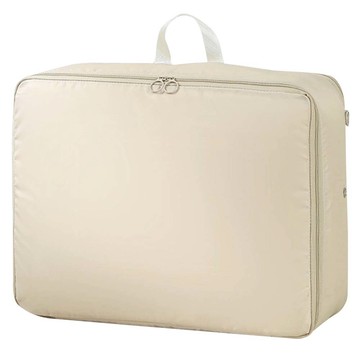 免抽氣雙層拓展壓縮收納袋 米杏色  1個  1個  XXL(54 x 42 x 30~50cm)