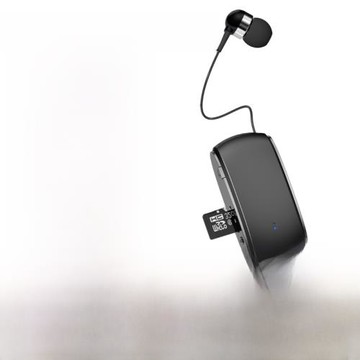 插卡MP3錄音領夾式藍牙耳機來電震動報號碼快充自拍聽歌通話通用