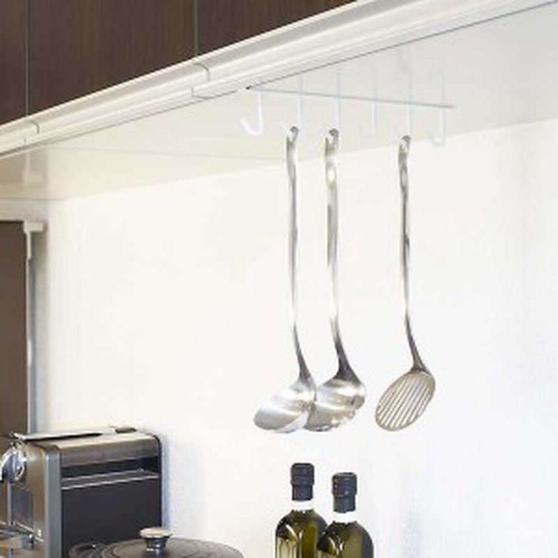 戸棚下 吊下げラック キッチンツールフック タワー Tower 吊り戸棚下 キッチン 収納 ラック フック 山崎実業 通販 Lineポイント最大1 0 Get Lineショッピング