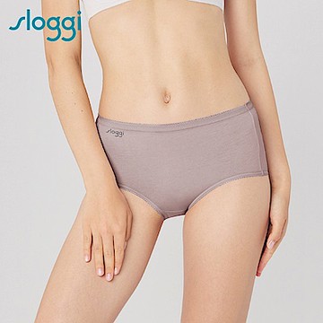 sloggi-COMFORT CARE經典舒適高腰小褲 玫瑰灰褐