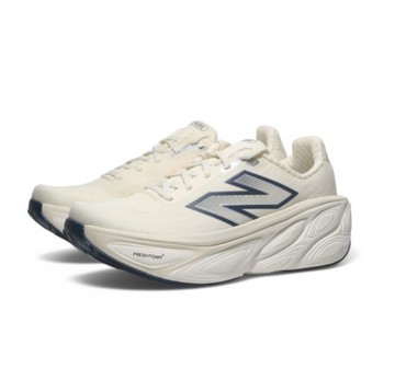 NEW BALANCE 慢跑鞋 FRESH FOAM X MORE V5 米白 2E寬楦 男 MMORCF5