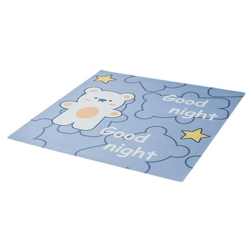 pvc寵物防水隔尿墊 防滑 易於清潔  90 x 90cm  藍色小熊  1個