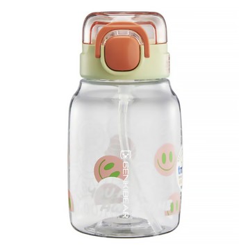 GENKI BEAR 元氣熊 微笑Tritan兒童水壺 600ml  粉色  1個