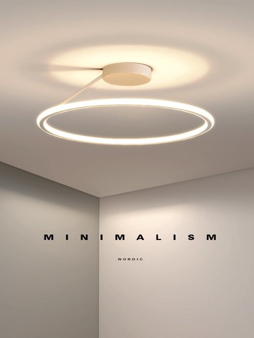 北歐極簡超薄臥室燈現代簡約書房燈年新款燈具圓形led吸頂燈