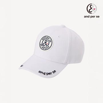 【and per se】男款白色矽膠徽章時尚運動感UV防護四季皆用球帽 DGV08415