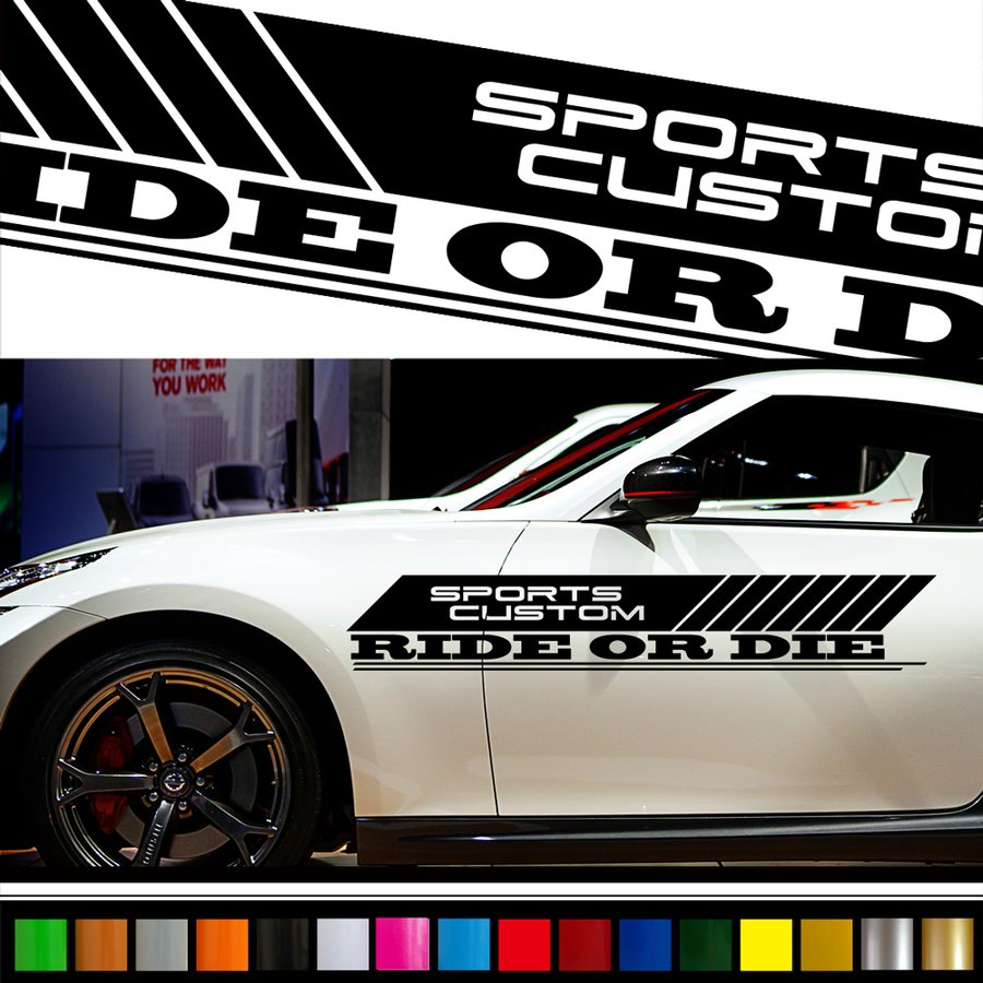 車 ステッカー かっこいい サイド デカール 大きい 上質 スポーティー カスタム 車用 カッティングステッカー バイナルグラフィック 選べる8色 Scc14 通販 Lineポイント最大0 5 Get Lineショッピング