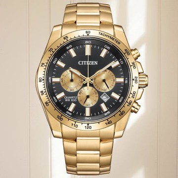 CITIZEN星辰 Chronograph系列 時尚三眼計時腕錶 AN8233-51E