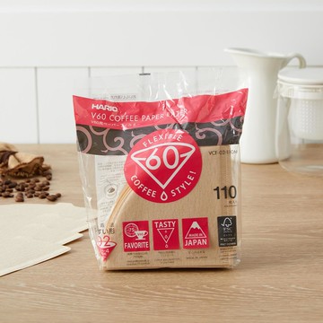HARIO-V60濾紙1~4杯用110張02原色