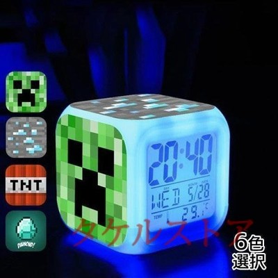 Minecraft Minecraft クリーパー Tnt Steve 目覚ましライト 大音量 デジタル クロック アラーム 多色ムード マインクラフト グッズ 目覚まし ライト 通販 Lineポイント最大get Lineショッピング