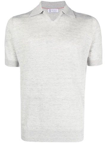 Brunello Cucinelli Short Sleeve Polo Sweater