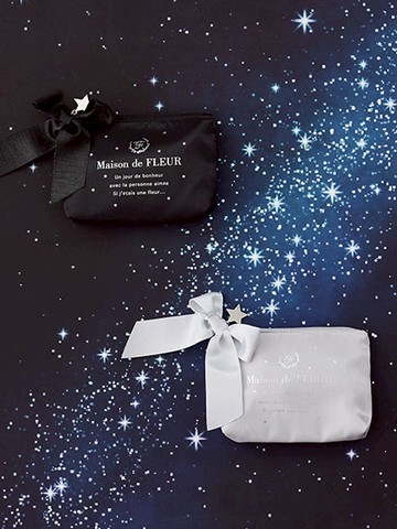 銀河星系緞帶蝴蝶結迷你方形收納袋(08000645000) - Maison de FLEUR
