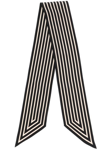 TOTEME - stripe-print silk scarf - women - Silk - One Size - Black