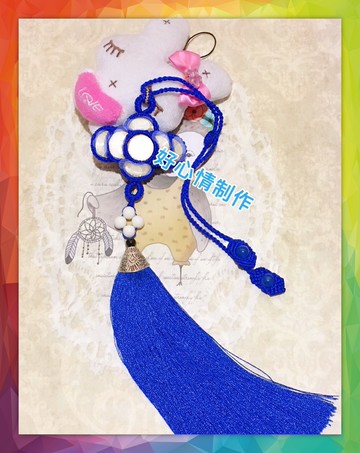 好心情手工編繩中國結財運亨通硬幣車掛件diy禮品材料包成品