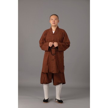 現貨供應 弘喧 佛教 僧服 出家人 衣服 短掛 棉麻竹節 吸汗 柔軟 透氣 和尚 出家眾 僧人 高僧 外出 禮佛