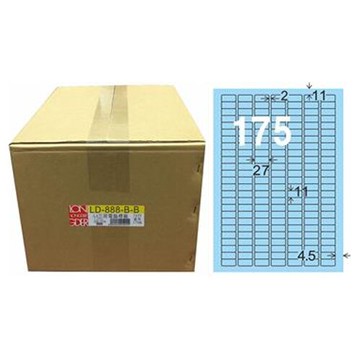 【龍德】A4三用電腦標籤 11x27mm 淺藍色1000入 / 箱 LD-888-B-B【APP滿額下單10%點數(單一帳號最高5000點)】1/31止