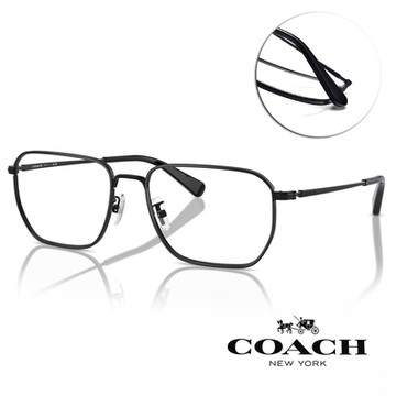 COACH 金屬方框光學眼鏡/霧黑#HC5171 9344-57mm