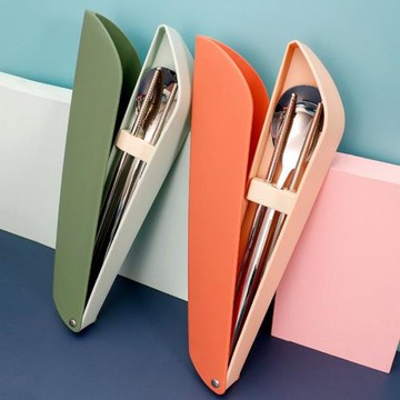 摩登好物不銹鋼筷子勺子套裝學生便攜餐具單人裝一人食家用三件套