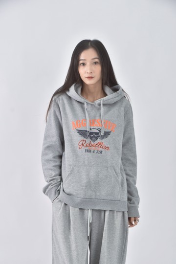 加購優惠(L) bsx棉質內刷毛棉帽灰色長袖上衣