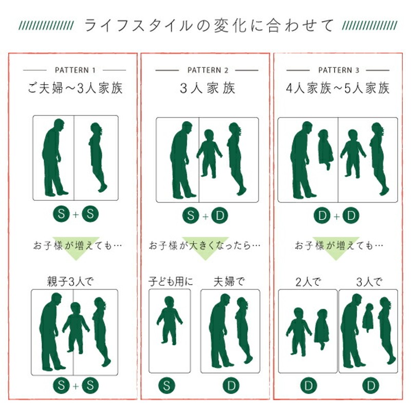 棚コンセント付き ツイン連結すのこファミリーベッド プレミアム