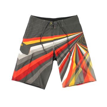 美國百分百【全新真品】Quiksilver 海灘褲 泳褲 衝浪 沙灘褲 短褲 橘灰 條紋 男 28 32腰 A776