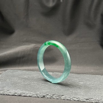 深海綠 | 藍水帶綠手鐲 #17.8 冰種