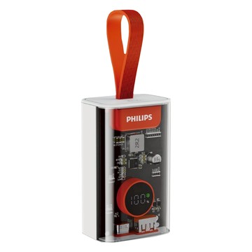 PHILIPS 飛利浦 FunCube 10000mAh行動電源 透明款  白色  DLP5715C