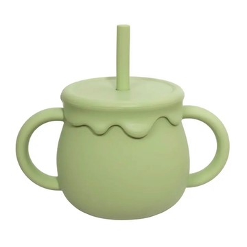 矽膠兩用維尼蜂蜜水杯  嫩芽綠  1個  250ml