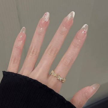 🎀台灣出貨🎀手工穿戴甲 春日宴~超仙氣春日透亮花花貓眼美甲顯白氛圍感ins可拆卸穿戴甲🎀