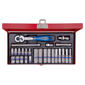 KING TONY 金統立 專業級工具 1/4 2分 DR 6角套筒扳手26件組 KT2526MR  1組