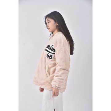 (XL) 刷毛杏色外套二手衣